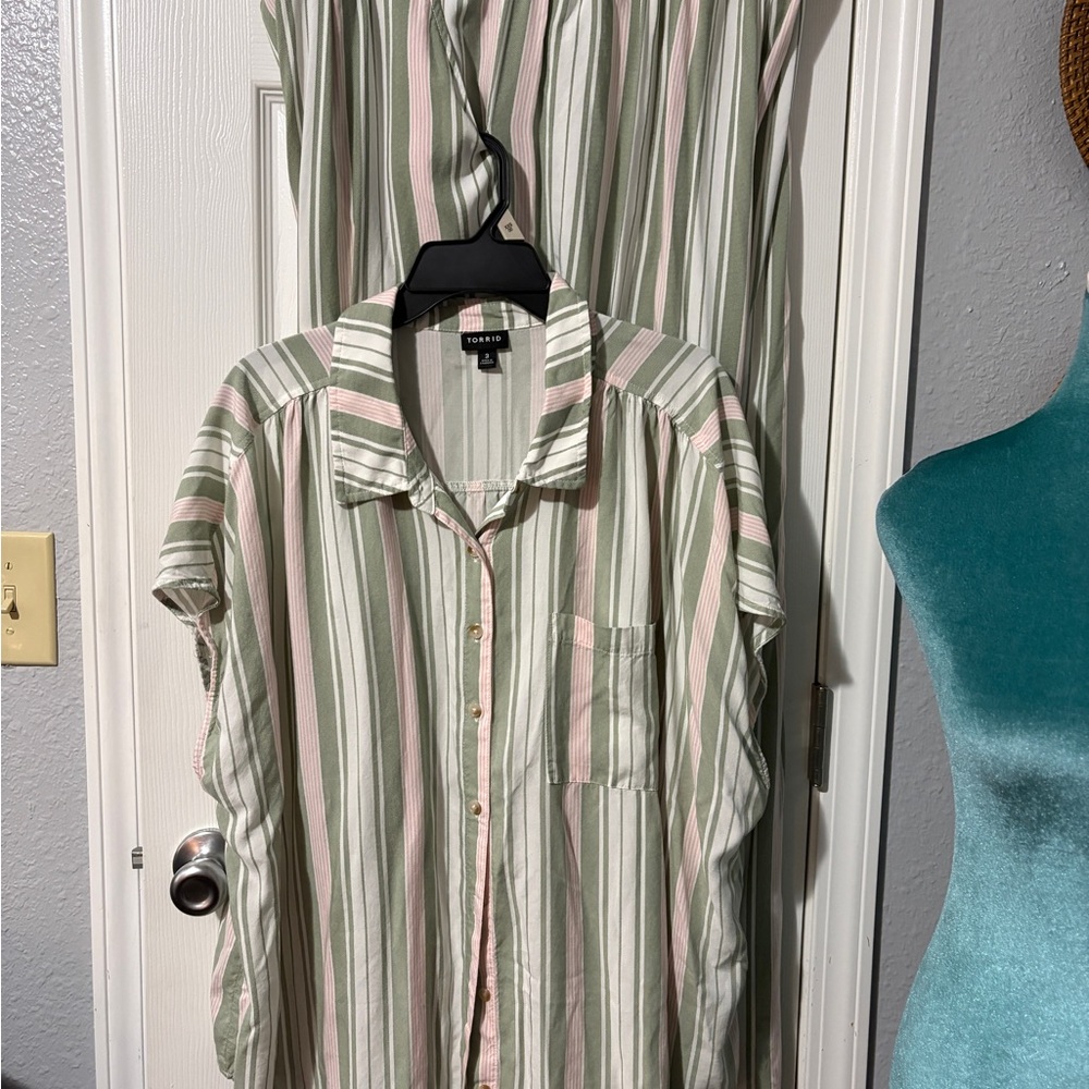 Torrid Striped matching pajama set size 3 - Picture 10 of 11